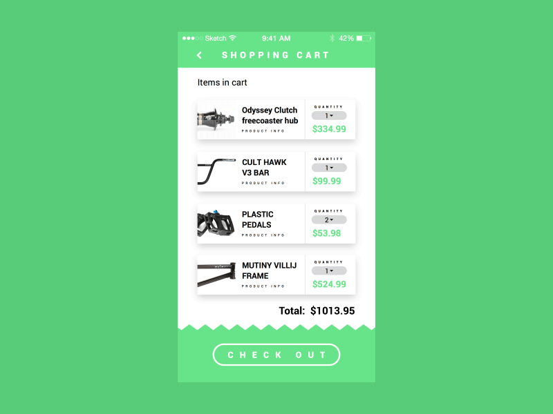 Daily UI #058 - Shoping Cart