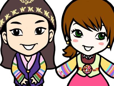 Mini Hanbok Couple asia avatar clothes couple cute dress exotic hanbok korea love traditional
