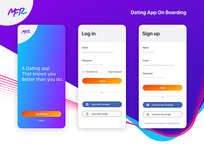 MFR Dating App On Boarding