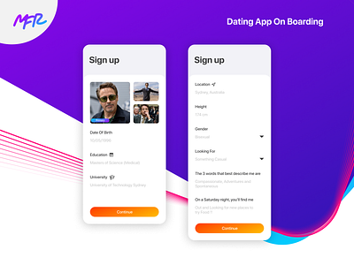 MRF Dating App Sign Up