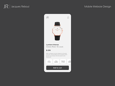 JR Mobile Design app app design design ui ux watch