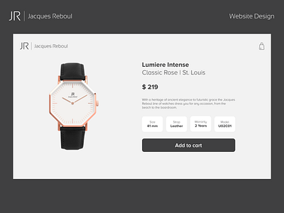 JR Watch Website Design