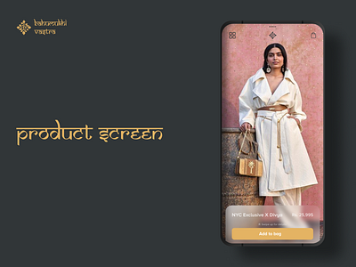 Bahumukhi Vastra App Design - 3 app app design branding clothing design ethnic minimal premium traditional ui ux