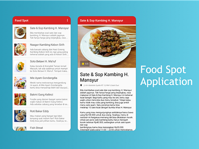 Food Spot Application android app design android app development android development android ui app design mobile app mobile app design mobile ui mobile uiux ui