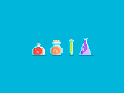 Potions aseprite minimal pixel art