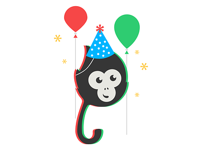 Push Monkey Party grey logo monkey party retro web app wordpress