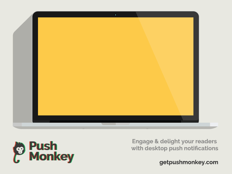 Push Monkey Demo Animation animation gif grey logo retro web app wordpress