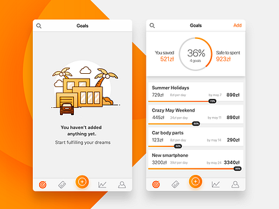 savING app account bank dashboard money saving ui