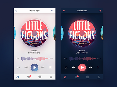 Music App concept ios menu music playback player profile radio ui