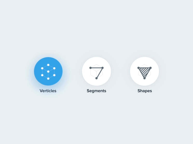 Shapes Menu Animation animation app geometry menu ui ux