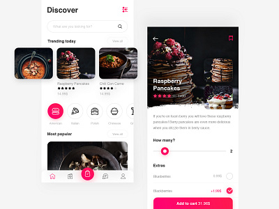 Restaurant App animation app clean creative ios restaraunt typography ui ux