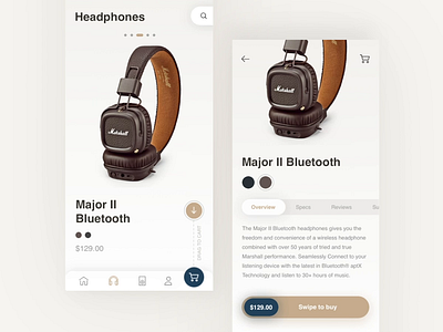 Sound Gear Shop 2019 animation app clean design ios motion ui ux