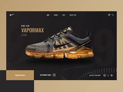 Nike Air VaporMax 2019 animation app clean creative design ios type typography ui ux web website