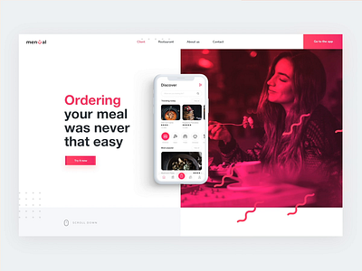 Menual Landing Page 2019 animation app clean creative design ios logo minimal motion ui ux vector web website