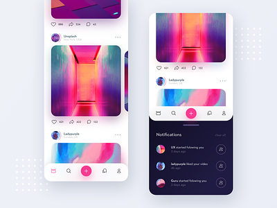 Insta redesign 2019 app clean creative design flat ios ui ux