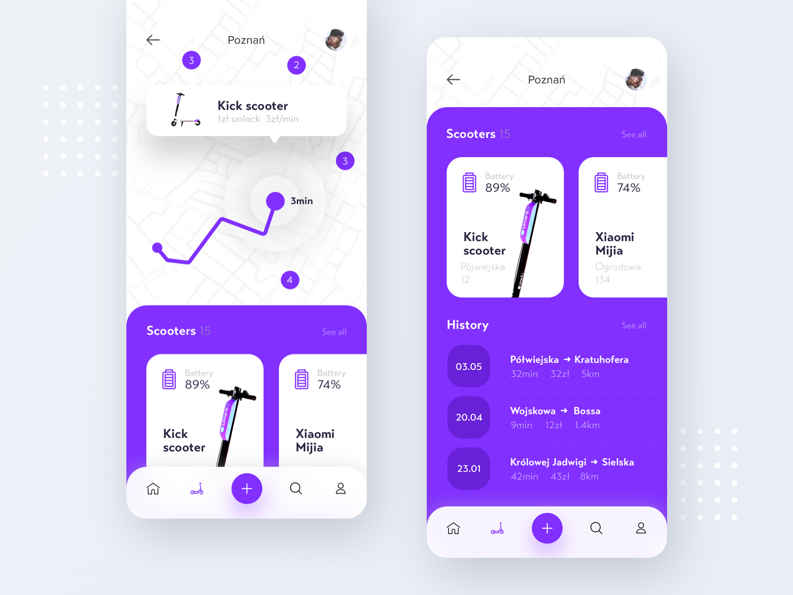 Scooter App by Rafał Staromłyński for Setapp on Dribbble