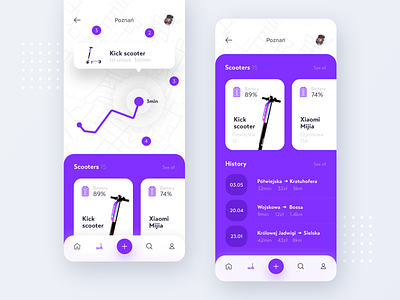 Scooter App 2019 app branding clean creative design icon ios minimal typography ui ux