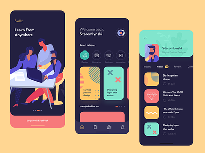 Skillz 2019 app branding clean creative design flat illustration illustrator ios minimal ui ux vector