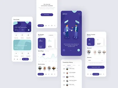 Repay 2019 app branding clean creative design flat illustration illustrator ios logo minimal ui ux