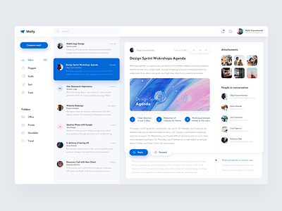 Maily - Mail Client 2019 app clean design flat minimal typography ui ux website