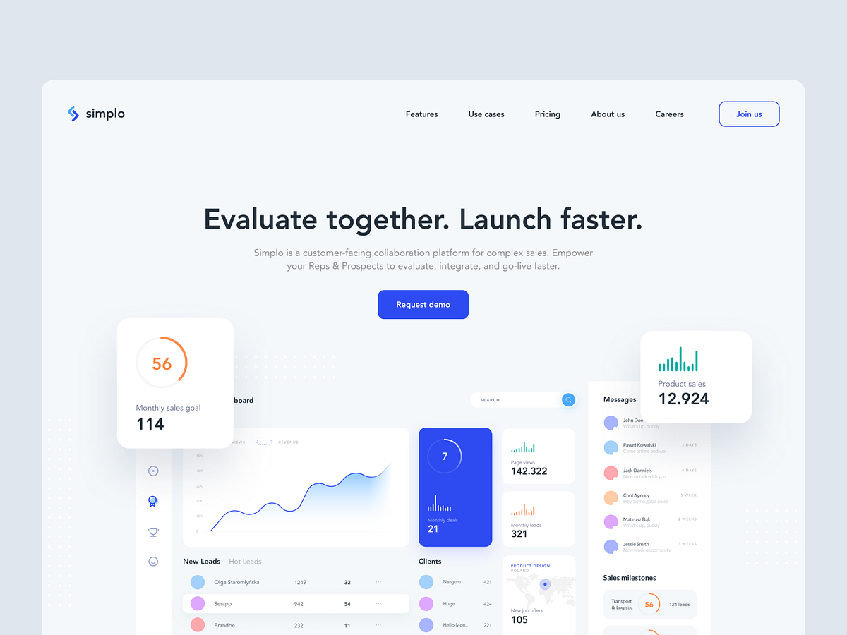 Simplo Landing Page by Rafał Staromłyński for Orizon: UI/UX Design ...