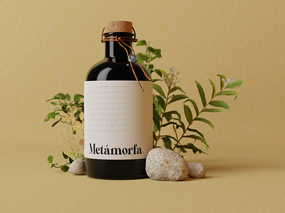 Metafora 3d 3d modeling 3d render bottle branding