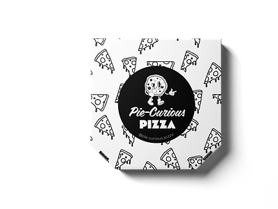 Pie-Curious Pizza 2d art direction brand development branding concept creative direction design digital drawing graphic design illustration illustrator logo logo design logo designer mascot print restaurant vintage