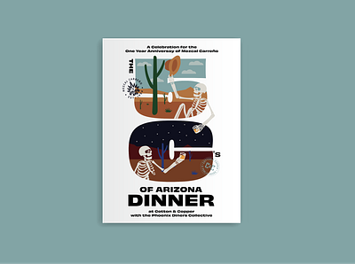 The 5 C's of Arizona Dinner 2d art direction brand design brand development branding concept creative direction design flat illustration illustrator logo print restaurant