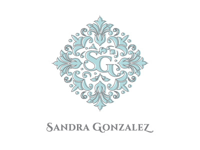 Sandra Gonzalez SG Monogram and Logo branding brocade cinzel damask dubai font graphic design logo monogram sg