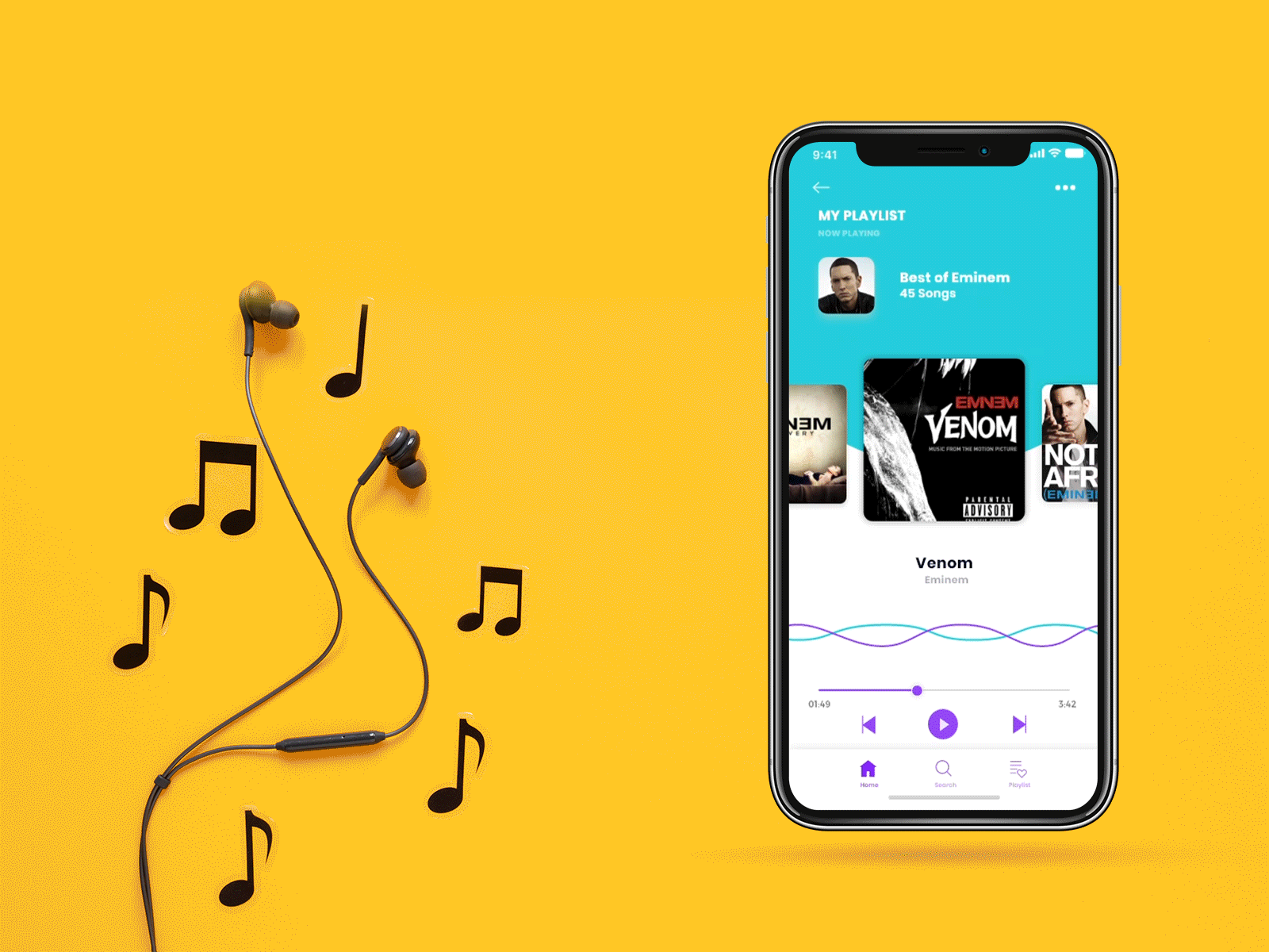 Music app adobe xd app app design creative design music music app music art music player ui ux