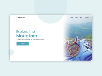 Explore the Mountain creative design landing page landing page design mountain ui ux