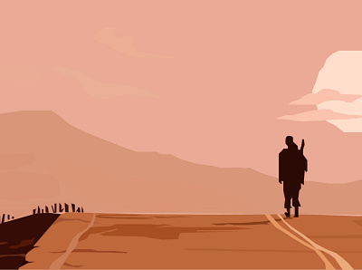 Walking alone adobe after effects adobe illustrator adobe photoshop design flat illustration illustrator minimal ui ux