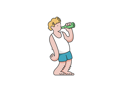 Sippin 2d character color dribbble graphic design illustration new recent vector