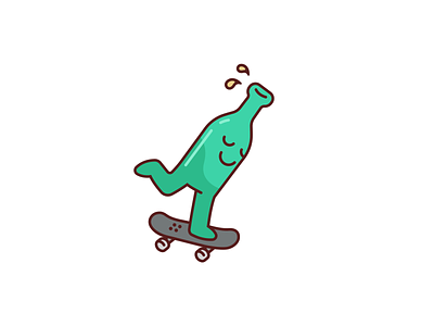 Sk8er beer cartoon character color cute dribbble graphic graphic design happy illustration illustrations skate skateboard vector