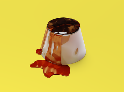Pudding 3d art concept design food and drink illustration visual art visual design