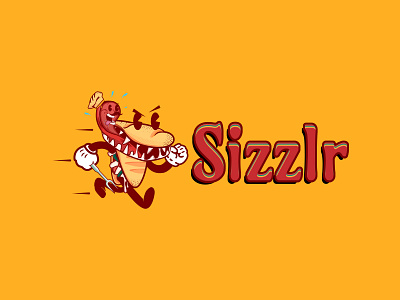Fred the Sizzlr - Logo Design branding design food and drink logo sandwich steak ui vector visual design