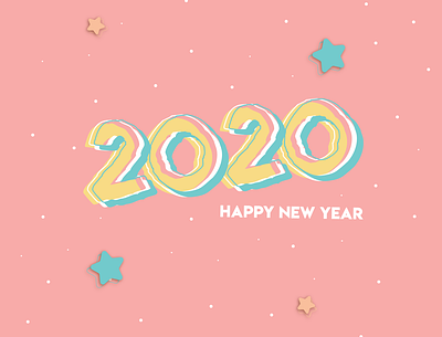 New Year Greeting! color palette graphic design illustrator minimalist vector