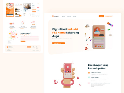 Hooela - F&B Digitalizing Web Apps beverage food foodcourt ui ux web ui