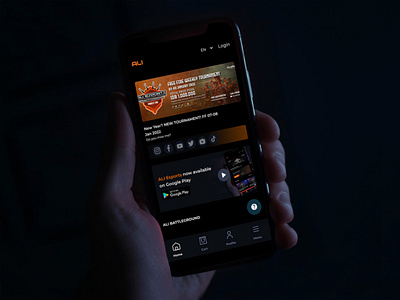 ALI Esports Web Apps dark design esports mobile ui ux web