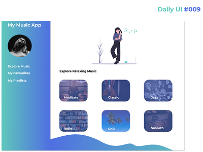 Music player dailyui day009 music app ui design web