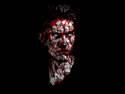 Ash - The evil dead blood evil dead groovy illustration ipad portrait procreate