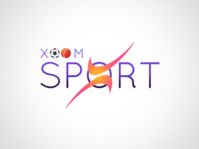 XoomSport - Videos branding illustration typography vector