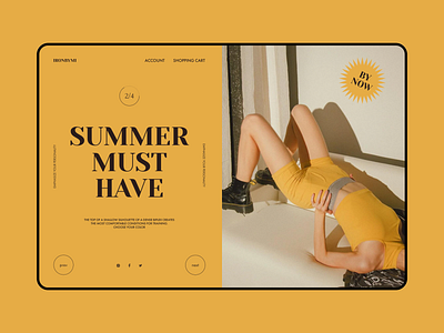 HOMEPAGE // SPORT CLOTHES BY MIRONBYMI clothes design designer elements fashion figma homepage interface minimal modern page sport typography ui user experience user interface ux web website yellow