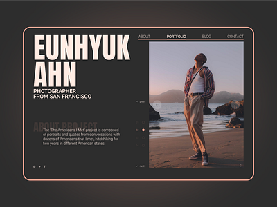 Homepage for photographer from SF