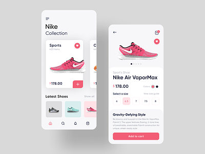 Shoe E-commerce App app design best dribbble shot ecommerce ecommerce app mobile app design nike nike shoes