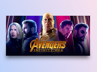 Marvel Avengers : Infinity War - Banner avengers banner banner design design films illustration marvel movie superhero superheroes television web banner webdesign