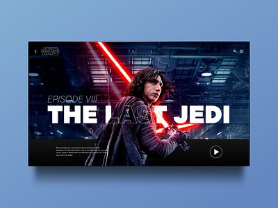 The Last Jedi - Web design design movie movie app sketch star wars starwars ui ux ui design uidesign ux design uxdesign web web design webdesign website design