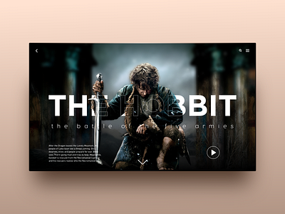 The Hobbit - Web design concept design lord of the rings movie movie app sketch the hobbit ui ux ui design uidesign ux design uxdesign web web design webdesign website design