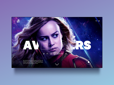 Avengers - Web design avengers avengers endgame cinema design marvel marvel studios movie movie app ui ux ui design uidesign ux design uxdesign web design webdesign website design