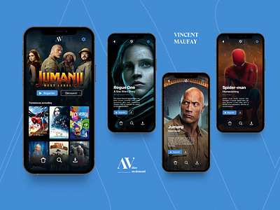 AV - Video on demand - Fic App app design fictive movie sketch ui ux ui design uiux uxdesign video on demand web design webdesign